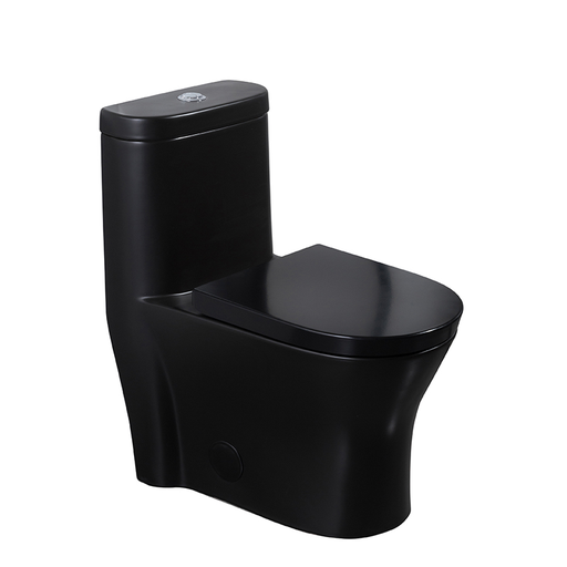 [LO-1005-MB] Matt Black Edition ADA Dual-Flush Siphonic One-Piece Toilet – 4L/6L HTD Flush, Soft-Close PP Seat, cUPC Certified (Matt Black)