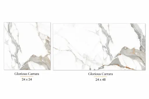 [GLOC2424] MapleLine Glorious Carrara Porcelain Tile 24x24 Glossy(Wall & Floor) (24x24)