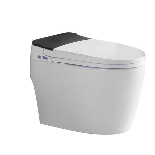[LST1001] Smart Toilet White–Black Edition 110V ADA Height, LED Display, cUPC/ETL Certified (White Black)
