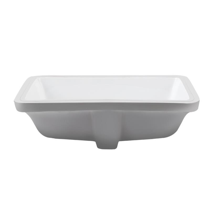 PureVanity Porcelain Rectangle Sink 20 1/2" x 14 2/5" x 8 3/10" Undermount (White)