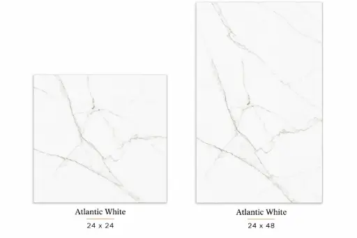 [ATLW2448] MapleLine Atlantic White Porcelain Tile 24x48 – Glossy (Wall & Floor) (24x48)