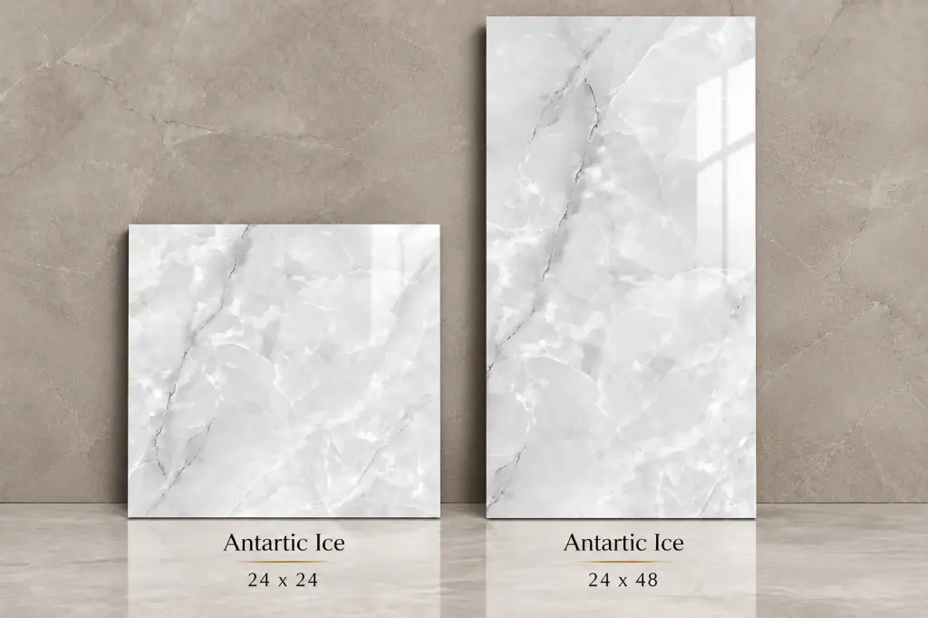 MapleLine Antartic Ice Porcelain Tile 24x24 – Glossy (Wall & Floor)