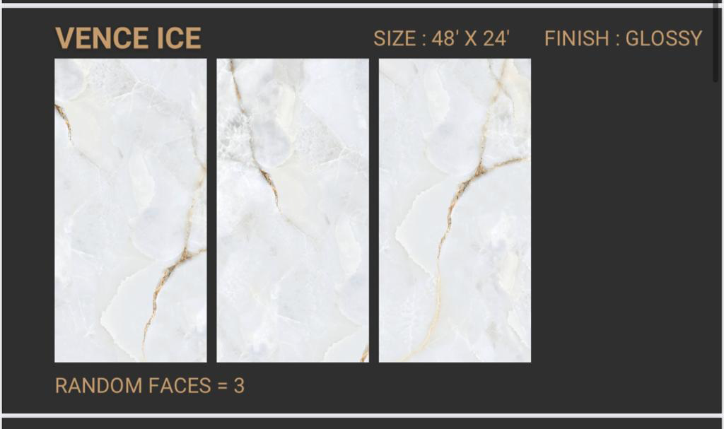 MapleLine Vence Ice Porcelain Tile 24x24 – Glossy (Wall & Floor)