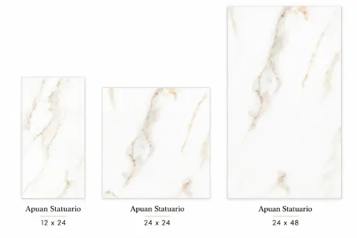 [APUS2424] MapleLine Apuan Statuario Porcelain Tile (Glossy Wall & Floor) (24x24)