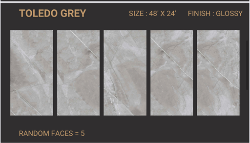 [TOLG2424] MapleLine Toledo Grey Porcelain Tile 24x24 – Glossy (Wall & Floor) (24x24)