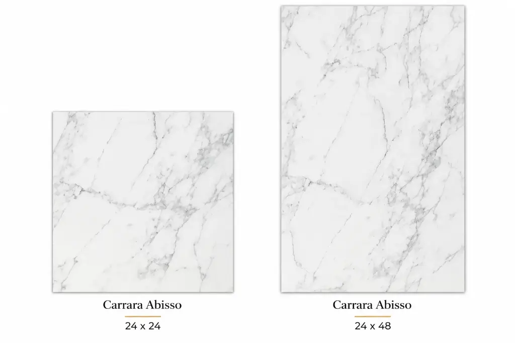 Plata Carrara Abisso Porcelain Tile 24x24 – Glossy (Wall & Floor)