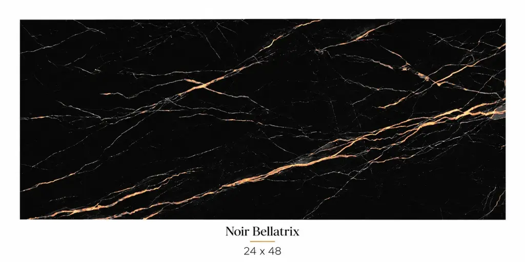 Noir Bellatrix Porcelain Tile 24x48 - Glosssy (Wall & Floor)