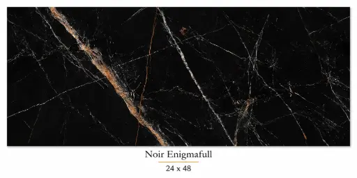 [ENIG2448] Noir Enigmafull Porcelain Tile 24x48 - Glossy (Wall & Floor)