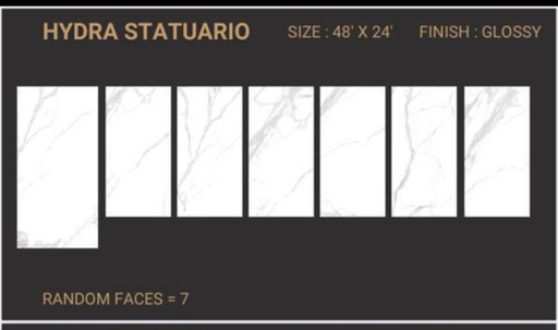 [HYDS2424] MapleLine Hydra Statuario Porcelain Tile 24x24 – Glossy (Wall & Floor) (24x24)
