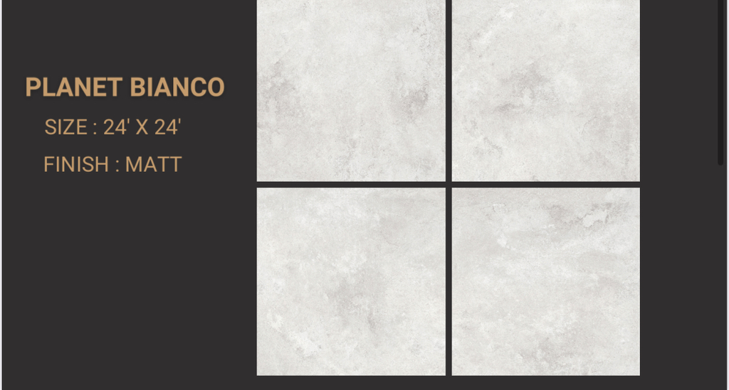 MapleLine Planet Bianco Porcelain Tile 24x24 – Matt (Wall & Floor)
