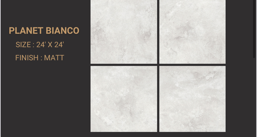 [PLAB2424M] MapleLine Planet Bianco Porcelain Tile 24x24 – Matt (Wall & Floor)
