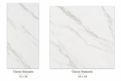 [CLAS1224] MapleLine Classic Staturio Porcelain Tile 12x24 – Glossy (Wall & Floor) (12x24)