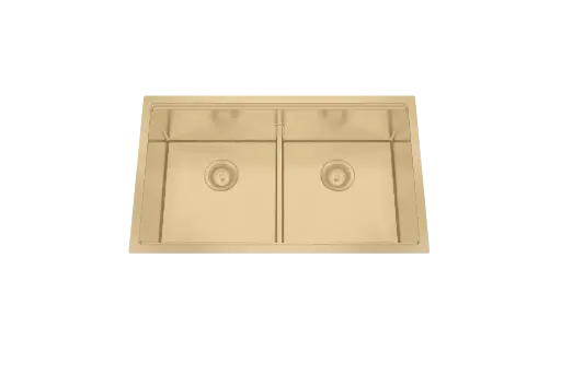 [WDG3218] NorthCraft Double-Bowl Workstation Sink 32x18x10, Handcrafted 16-Gauge Stainless Steel with Accessories (Brush Gold) (Brush Gold, 32"x18")