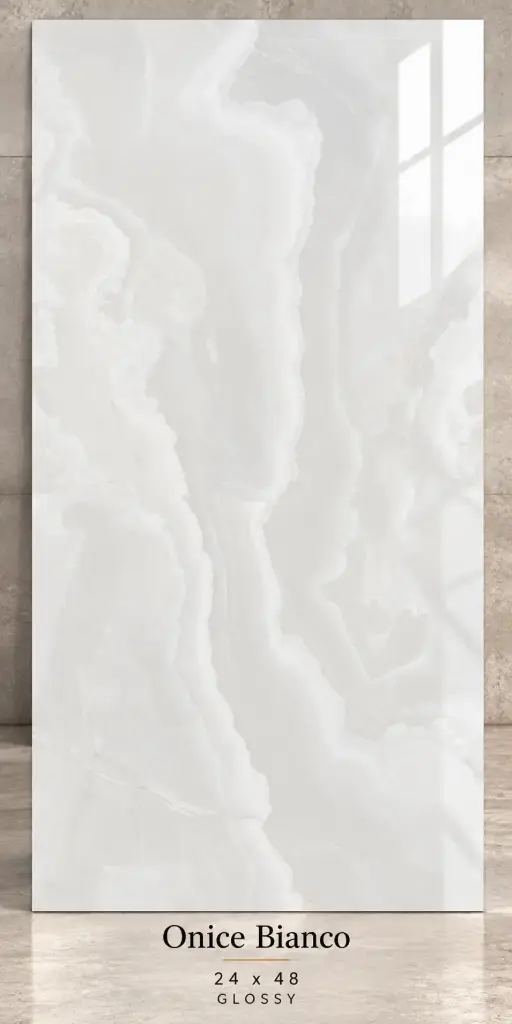 MapleLine Onice Bianco Porcelain Tile 24x48 - Glossy (Wall & Floor)