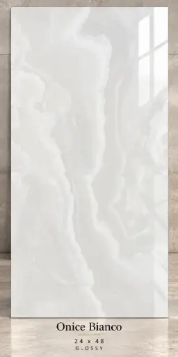 [ONIB2448] MapleLine Onice Bianco Porcelain Tile 24x48 - Glossy (Wall & Floor)