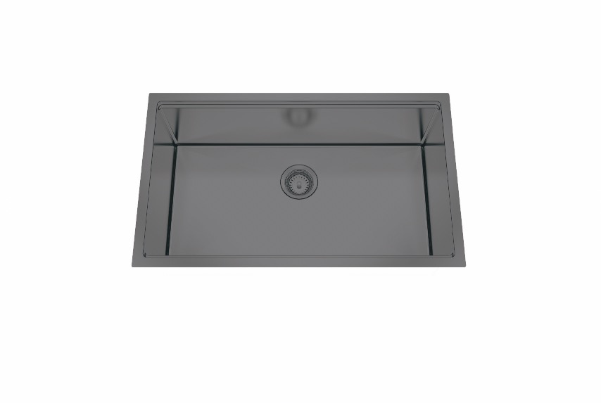 NorthCraft Single-Bowl Workstation Sink 32x18x10, Handcrafted 16-Gauge Stainless Steel with Accessories (Gun Metal Black)