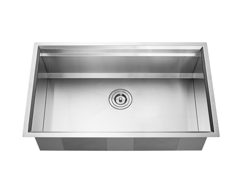 [TLWS3219] TriCraft Single-Bowl Workstation Sink 32×19×10, Handcrafted 16-Gauge Stainless Steel with Accessories (Brush Nickel) (Single Bowl)
